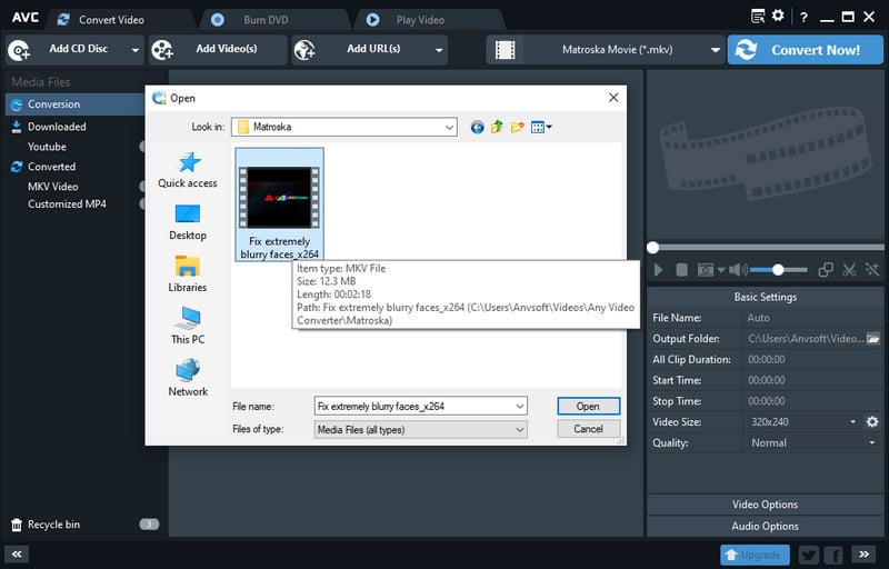 add mkv file