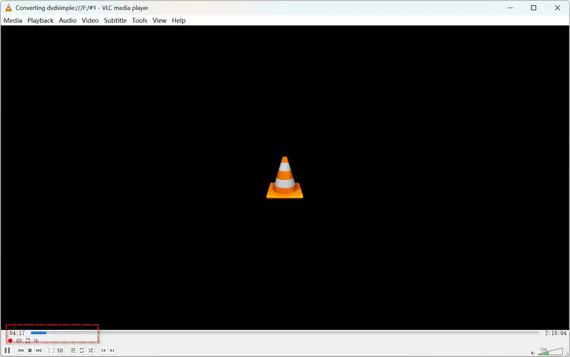 start converting dvd to mp4 with vlc for free