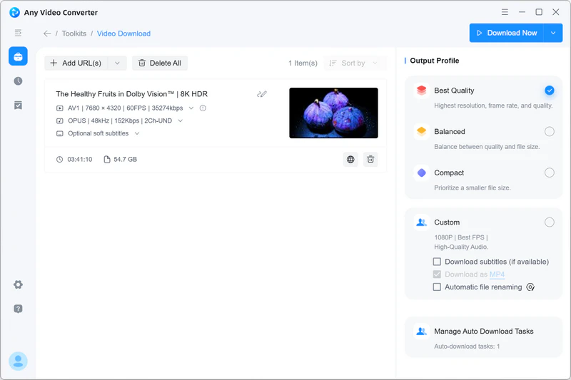 choose a download mode to download youtube videos for free